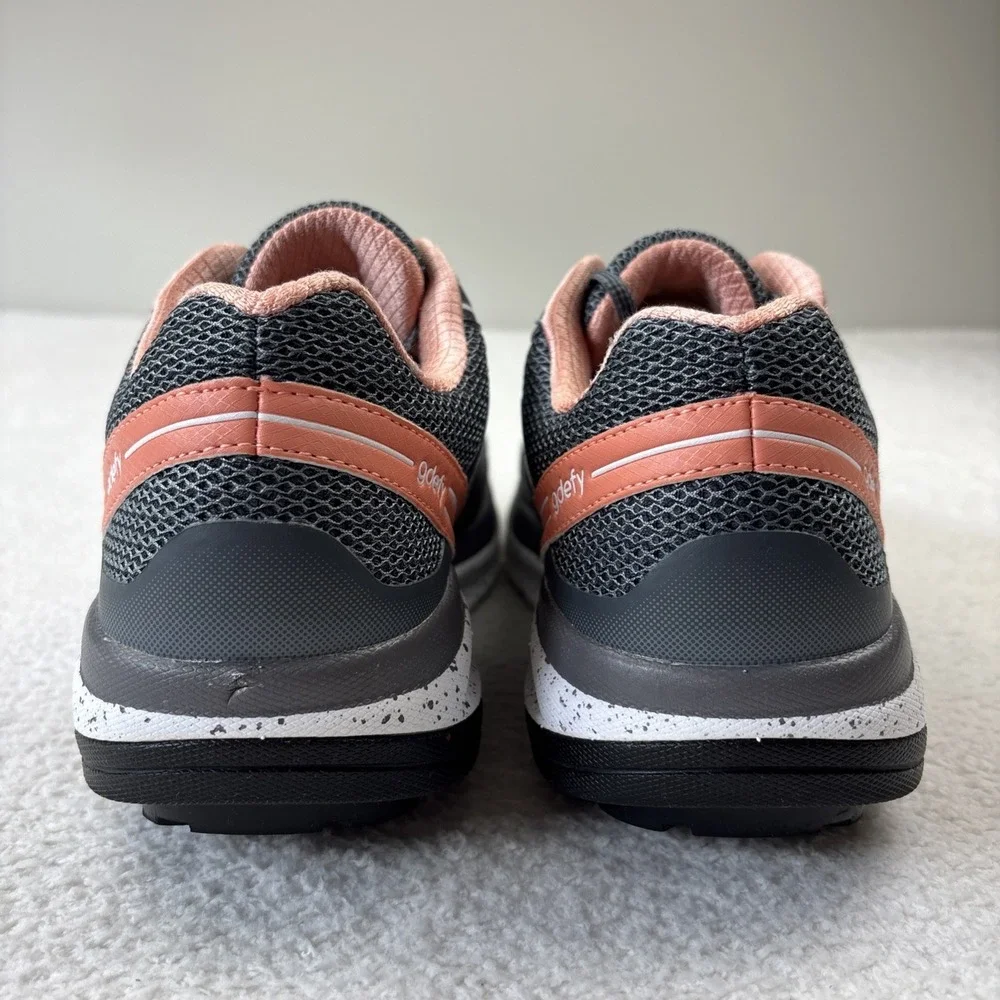 G-DEFY Womens 'Mighty Walk' Shoes Size 9 Gray/Pink Sneakers Comfort Athletic